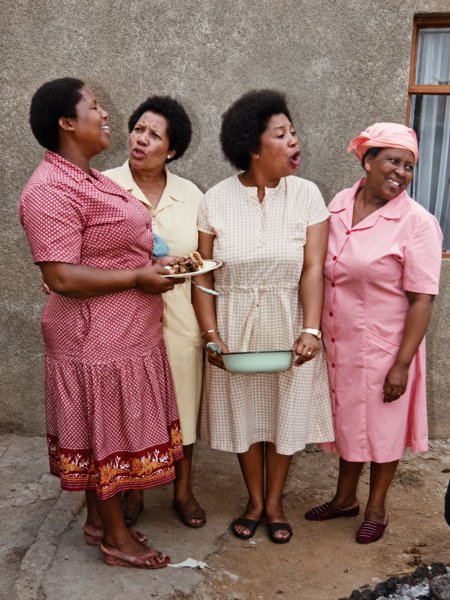 Margaret with women singing together