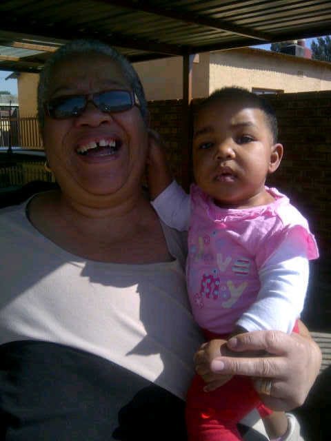 Gogo Margaret with a grandchild