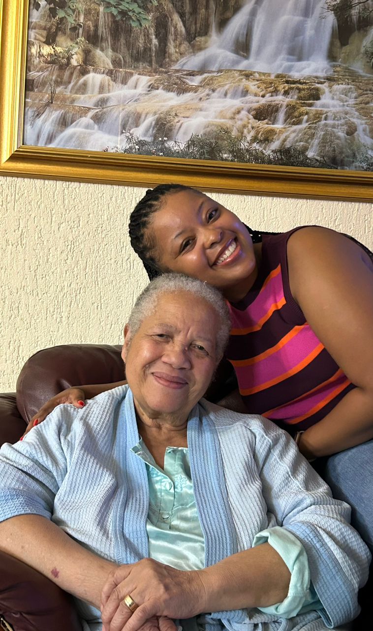 Margaret with a grandchild