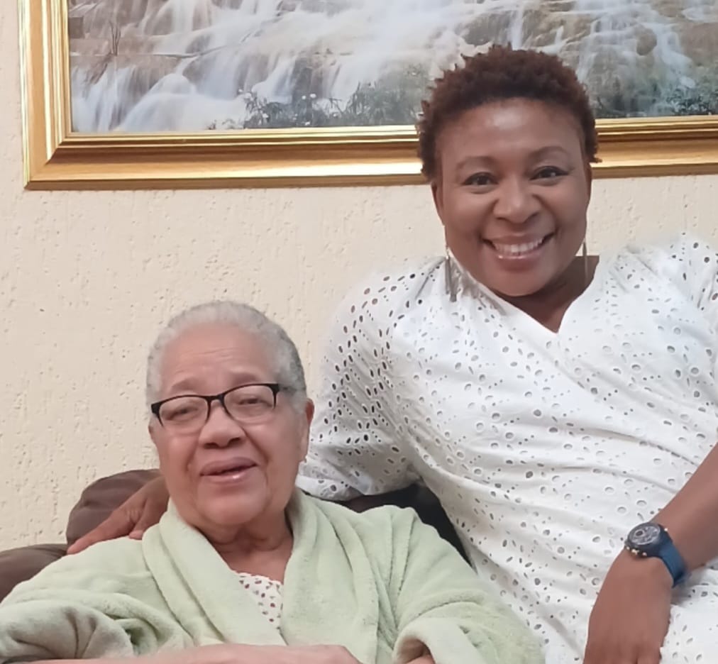 Margaret with a family member